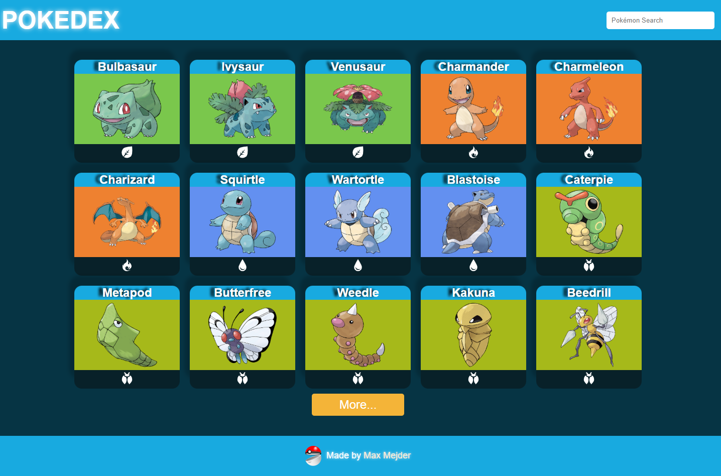 Pokedex Project Screenshot
